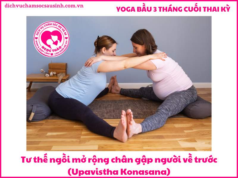 yoga 3 tháng cuối thai kỳ tư thế ngồi